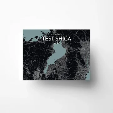 Test Shiga city map poster in Midnight of size 18" x 24"